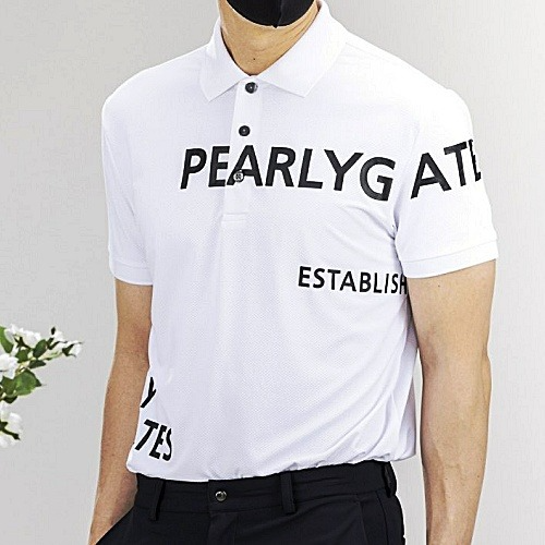파리게*츠 PEARLY GATES 빅레터링 카라 티셔츠