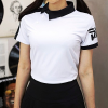 (국내배송) P*G GOLF 옆카라 단추 배색 티셔츠