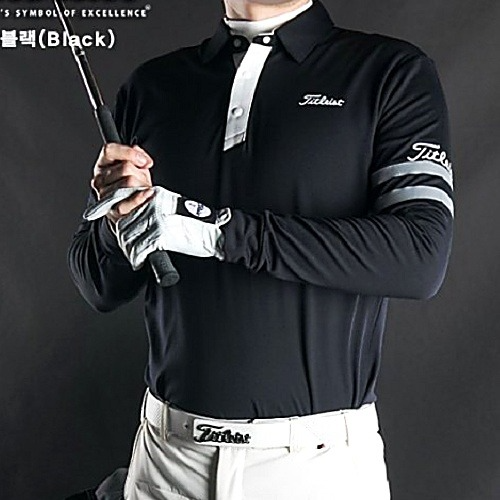 타이틀리*트 TITLEIST 실버라인 기능성 기모 티셔츠