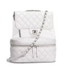 샤* CHANEL PVC 클리어 퀄티드 백팩 밀크화이트