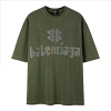 발렌시*가 BALENCIAGA 큐빅 로고 티셔츠