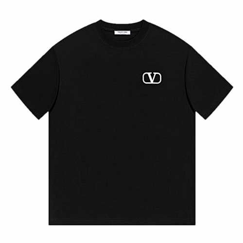 VALENTINO 플레티드 로고드 티셔츠