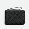 BOTTEGA VENETA 라지 디아고 파우치 - 블랙