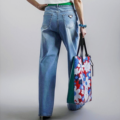 프*다 PRADA A-Line Flex Denim 팬츠