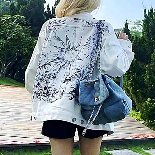 CHRISTIANDIOR 브띠끄 백 스타 디자인 면자켓