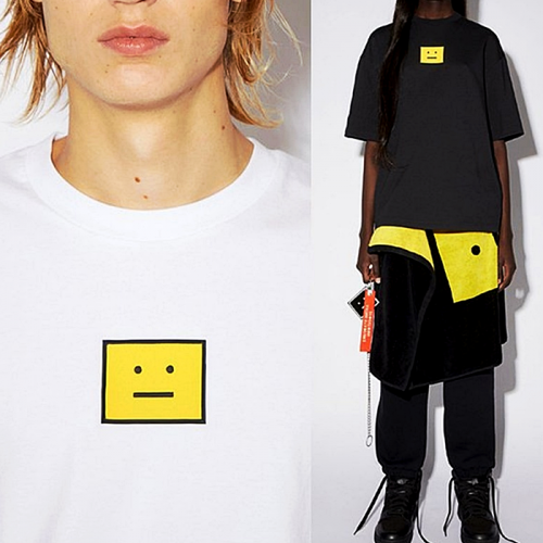 Acne Studios 옐로우로고  반팔티셔츠