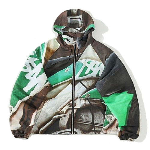 스투시 STUSSY 바자로고드 비치쉘 자켓