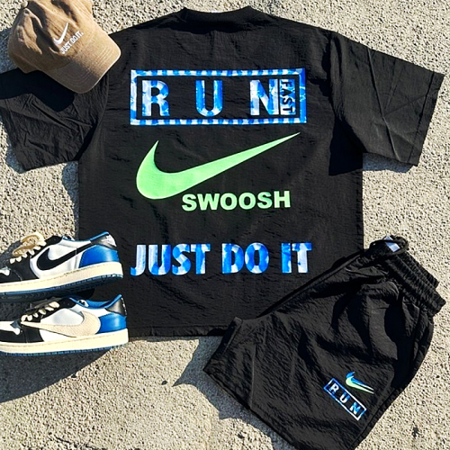 나이키 NIKE 런 야광 렌티큘러 나일론 셋업 SET