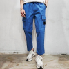 STONE ISLAND 펜 린넨 카고 스트레이트 팬츠
