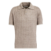 BRUNELLO CUCINELLI 와이드리브드 리넨코튼 숏슬리브 폴로