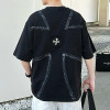 Chrome hearts  피그먼트 크로스 절개티셔츠