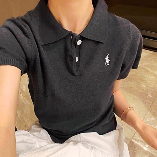랄프로렌 polo ralphlauren 버튼 카라 니트 반팔