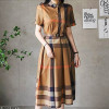 BURBERRY B벨트 체크 원피스