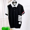 THOM BROWNE TB 언발배색 카라 티셔츠
