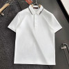 Loro Piana 넥 레터링 로고 면실크 카라티
