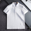 THOM BROWNE 앵커자수로고 코튼 카라티