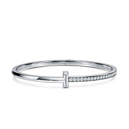 TIFFANY & CO.네로우 파베 힌지드 뱅글