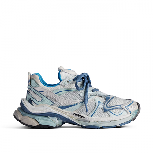 BALENCIAGA 러너 2.0 스니커즈 - 화이트&블루