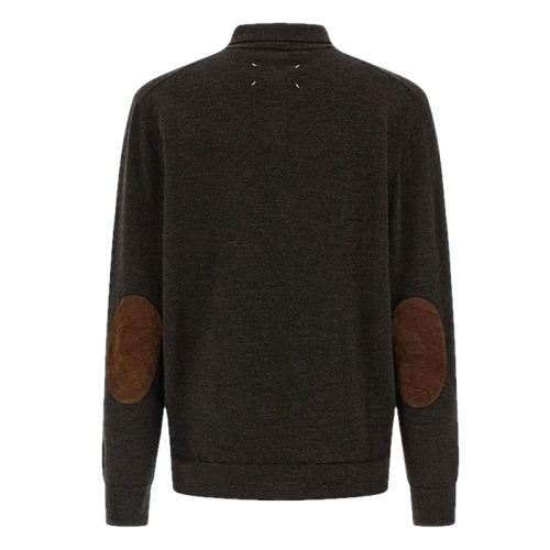Maison Margiela 엘보우 패치드 울니티드 폴로