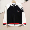THOM BROWNE 강아지 니트 집업 블루종