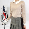 CALLAWAY 펄 버튼 사이드 카라긴팔