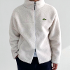 라코스테 LACOSTE 와이드 립 카라 플리스 집업