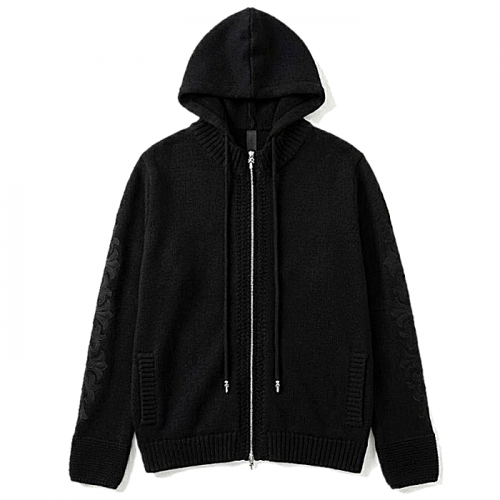 Chrome hearts 레더크로스즈 니티드 후디집업