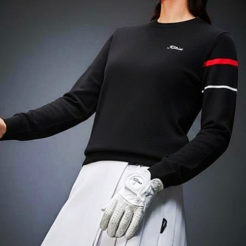 TITLEIST TOUR-FIT 라운드넥 베이직 니트 풀오버