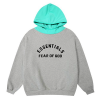 FEAR OF GOD ESSENTIALS 프론트 로고 플리스 나일론 후드