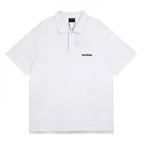 BALENCIAGA 자수 로고 카라 티셔츠