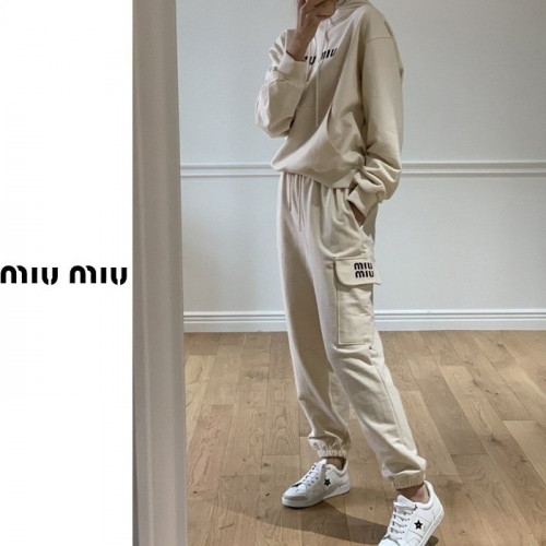 MIUMIU 로고후드 건빵 팬츠 세트
