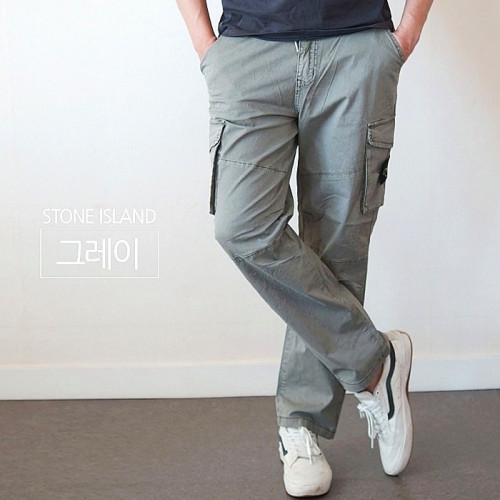 스톤아일*드 STONE ISLAND 면스판 카고 팬츠