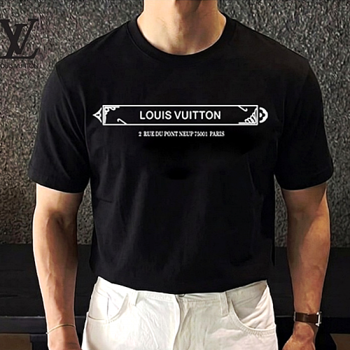 LOUIS VUITTON 고대 문양 바 로고 반팔티셔츠