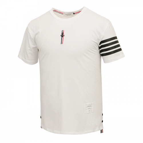 THOM BROWNE 4바 마린자수 실켓 티셔츠