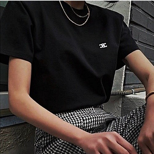 CELINE 자수로고 반팔 티셔츠