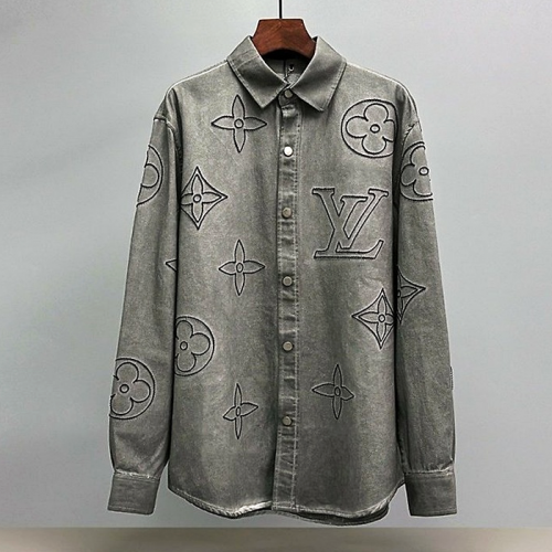 LOUIS VUITTON 빅 모노그램 자수 셔츠 자켓