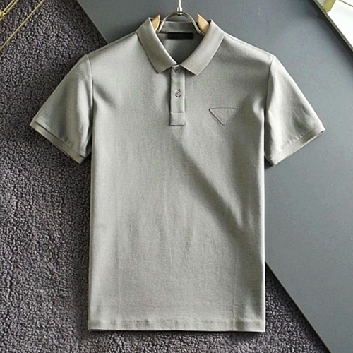 PRADA 삼각로고 반팔 카라 티셔츠
