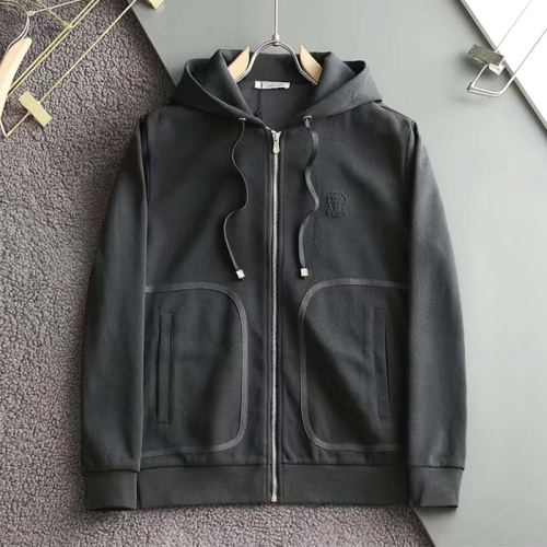 브루넬로 쿠치넬리 BRUNELLO CUCINELLI 로고 후드 집업