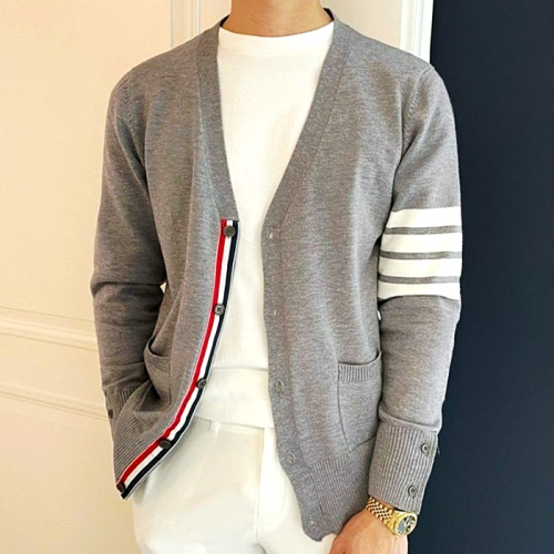 THOM BROWNE  옴므 뉴 기본 니트 가디건 1218-1