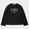 Acne Studios 라인 스톤로고 롱슬리브