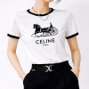CELINE 배색 마차 반팔 티셔츠