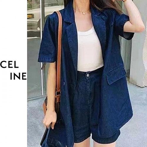 CELINE 앤디 데님 반바지 투피스