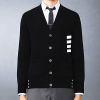 THOM BROWNE 밀라노 사선 4바 브이넥 가디건