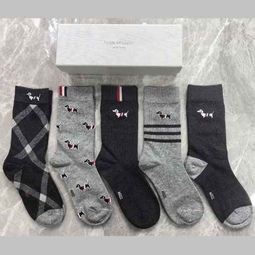 THOM BROWNE 도그 시그니처 양말