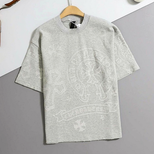 Chrome hearts 오버핏 데미지 워싱로고 티셔츠