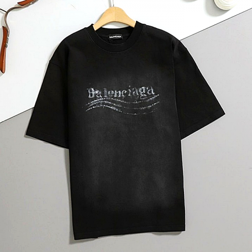 BALENCIAGA 워시드 크레용 폴리티컬 티셔츠