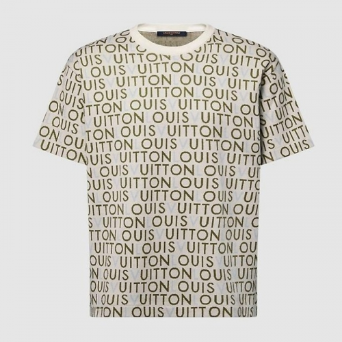LOUIS VUITTON 자카드 시그니처 쇼트 슬리브드 크루넥 니트