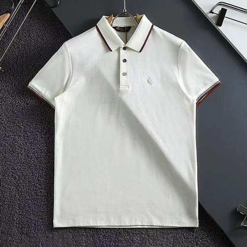 Loro Piana 배색 자수로고 코튼 카라 티셔츠