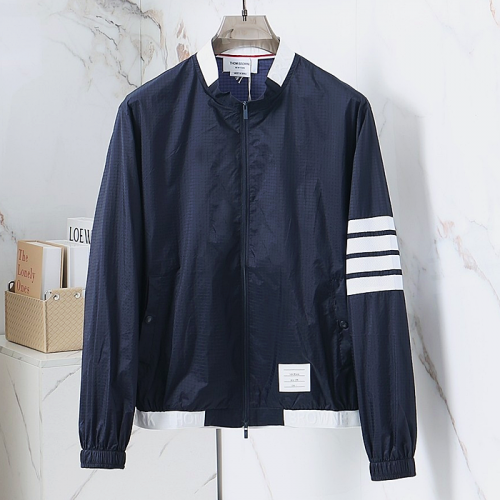 THOM BROWNE 4BAR 립스탑 윈드브레이커 자켓