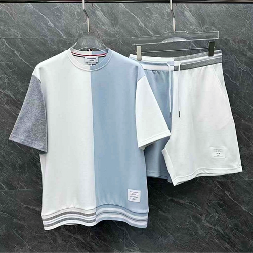 THOM BROWNE 4BAR 배색 하프 트레이닝 셋업 SET
